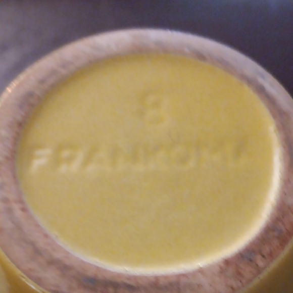 Vintage Frankoma Pottert Yellow Gold Pitcher #8 - Picture 5 of 5